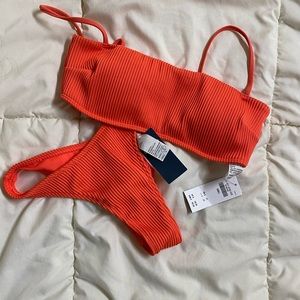 Hollister Orange Bikini set NEW WITH TAGS